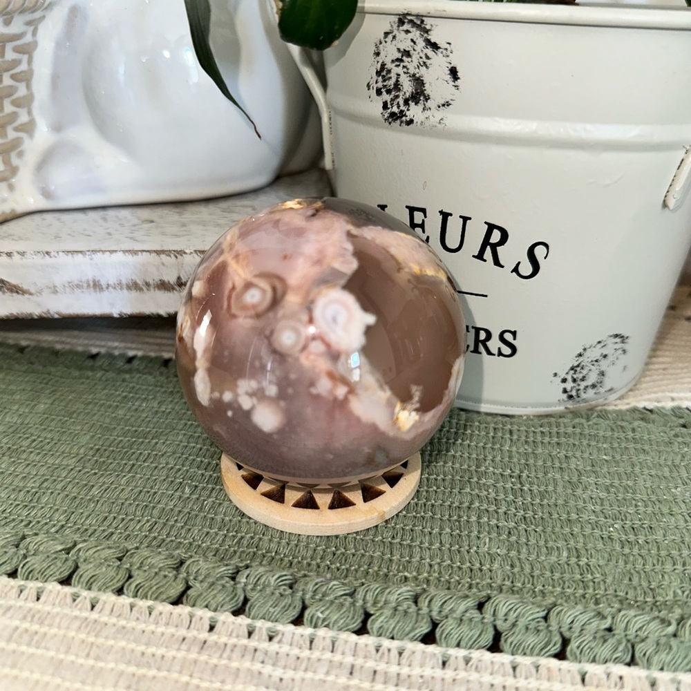 Flower Agate Sphere
